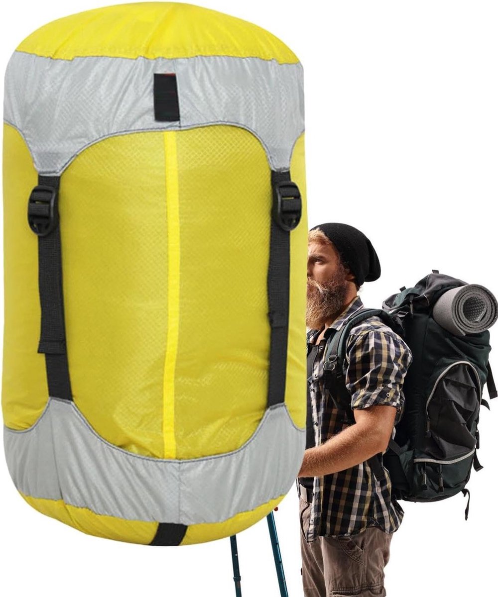 Compressiezakken Reizen - Nylon Zakjes - Ruimte Besparen - Waterdicht Ontwerp - 5-18L Variabel - Zwart