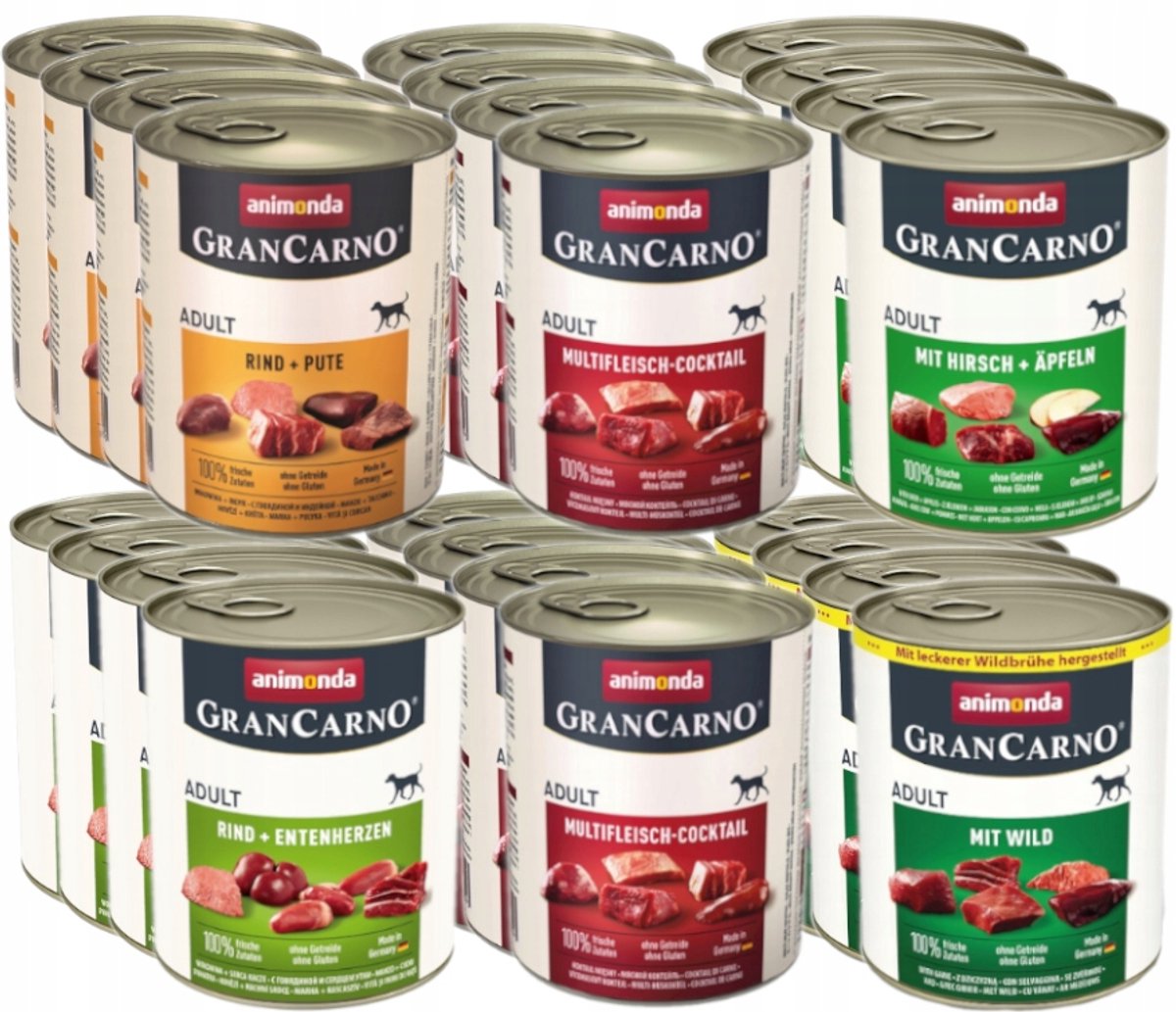 Animonda Animonda GranCarno - Hondenvoer - MIX Smaken - 24x800g - Graanvrij