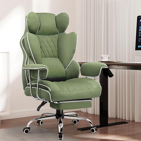Ergonomische bureaustoel - Comfortabele stoel - Comfortabel werken - Verstelbare rugleuning - 160 kg draagkracht - Groen — afbeelding 5