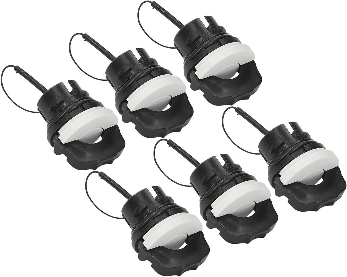 Kettingzaag Tankdoppen - Brandstofdoppen Set - Onderhoud Tuinmachines - Duurzaam ABS Plastic - 6 Stuks - Zwart