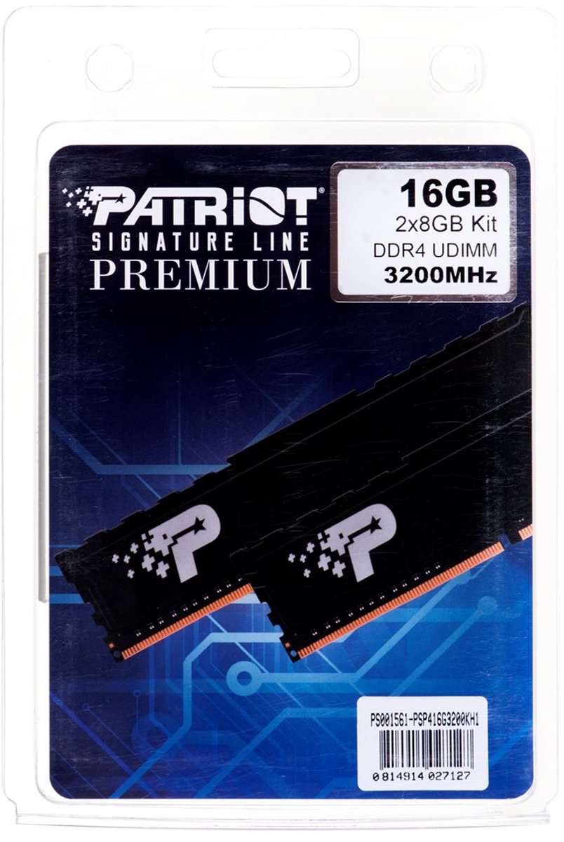 Memory Signature Premium PSP416G3200KH1 - 16 GB - 2 x 8 GB - DDR4 - 3200 MHz - 288-pin DIMM