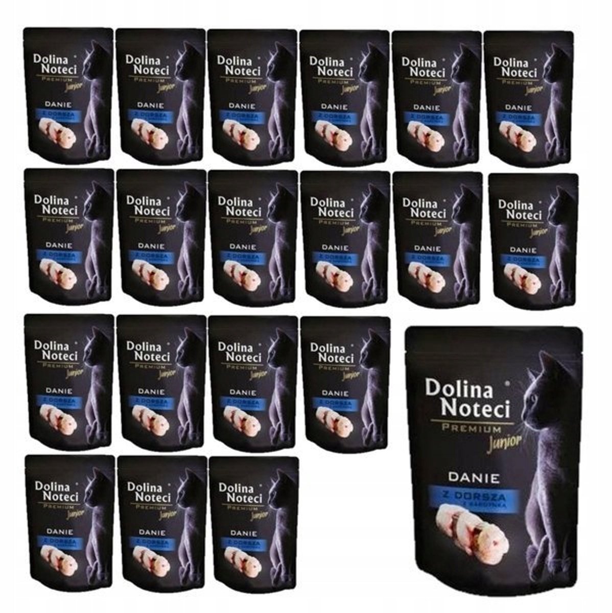 Dolina Noteci - Premium Junior - Natvoer voor Kittens - Kabeljauw en Sardien - 20x85g