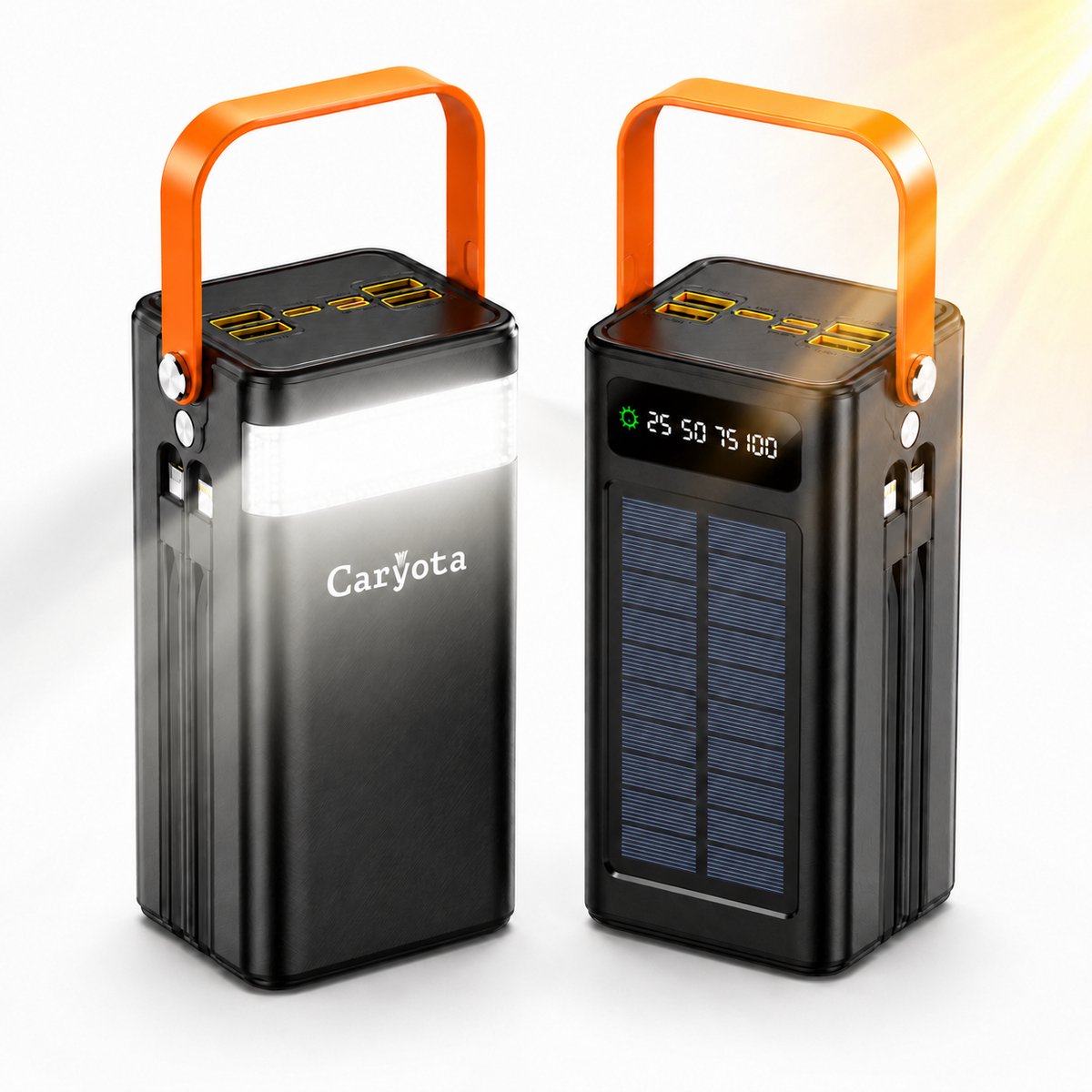 Caryota Solar Powerbank 50.000 mAh met Snellader 120W - Caryota - €59,46
