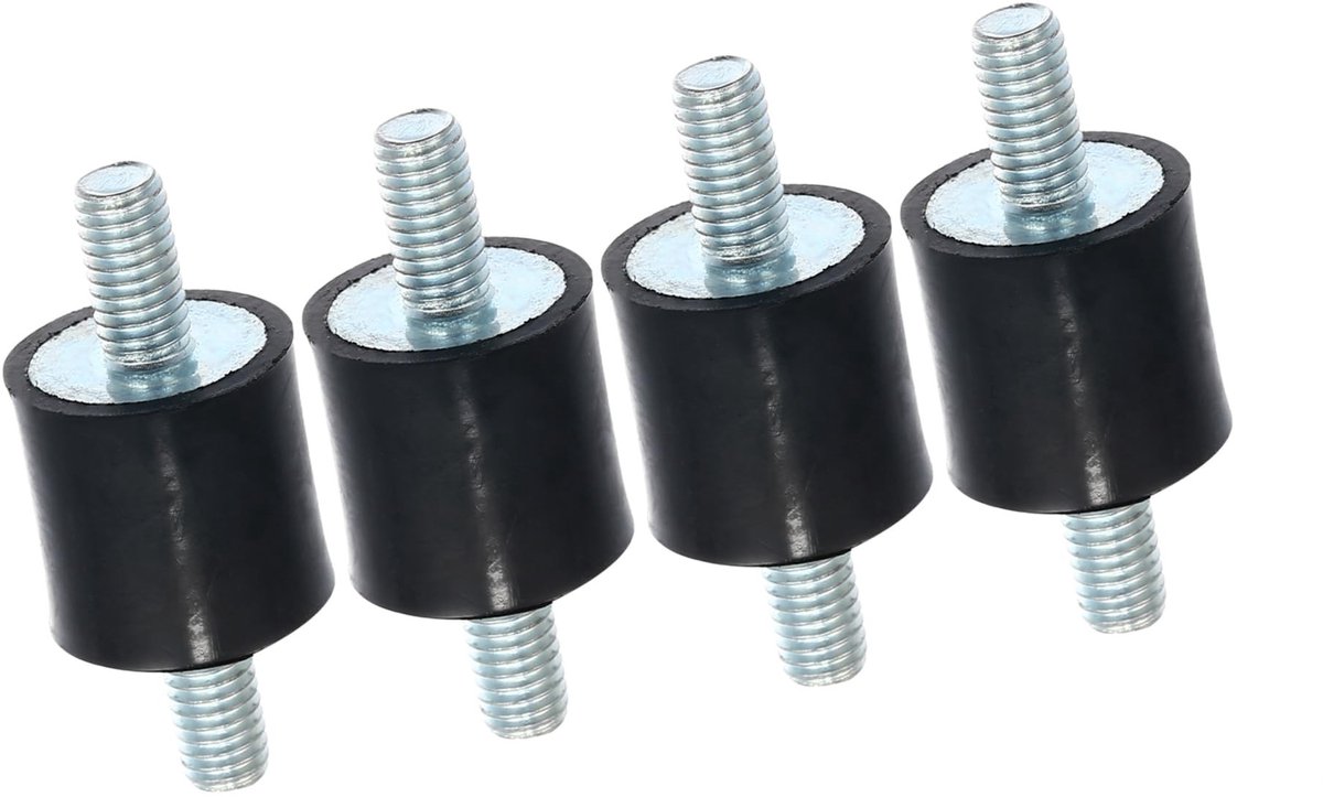 Dailygoods- Rubber Isolator 4 Stuks - Trillingsdempers - Geluidscontrole - Vervangingsitem - 15x15mm - Duurzaam Materiaal - Trillingsdemper