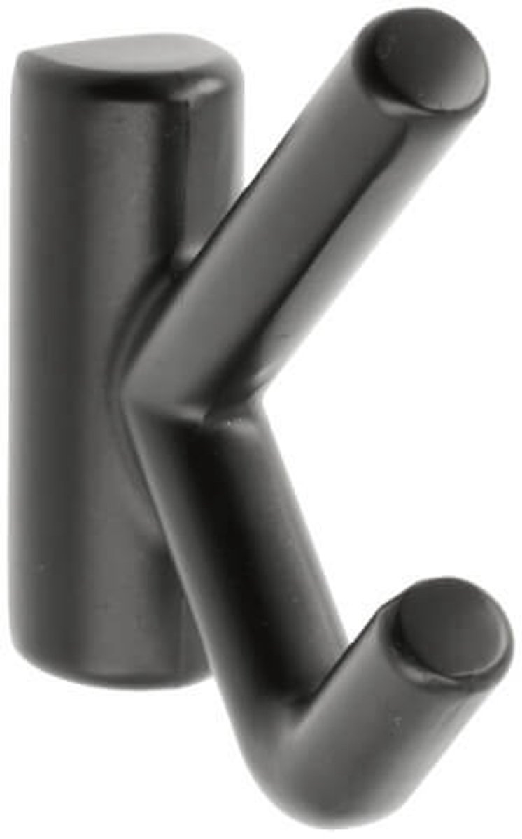 GTV LENS Dubbele Wandhaak Mat Zwart - WZ-LENS-20M