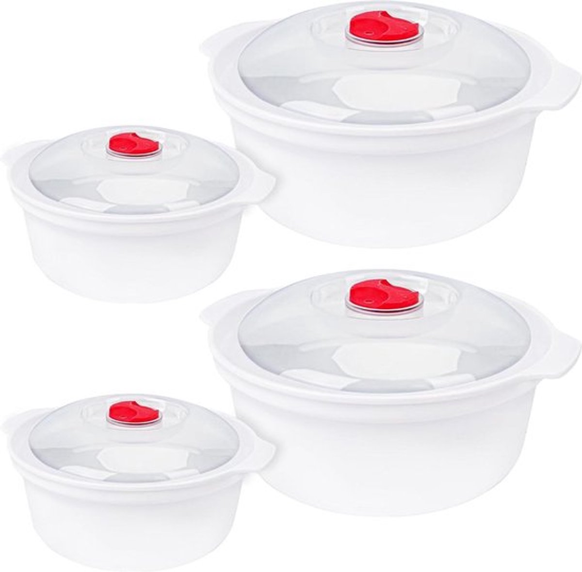 Magnetron Voedsel Containers Set - 800 ml - BPA-vrij - Kookpotten en Opslagkommen - Vaatwasser Veilig