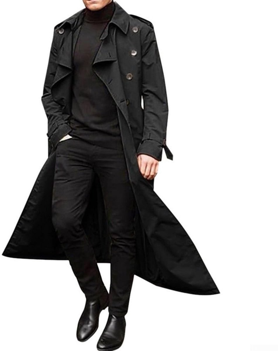 Dailygoods- Trenchcoat Heren Lange Vintage - Parka Jas - Winterjas - Formele/Casual Kleding - 2XL - Polyester Materiaal