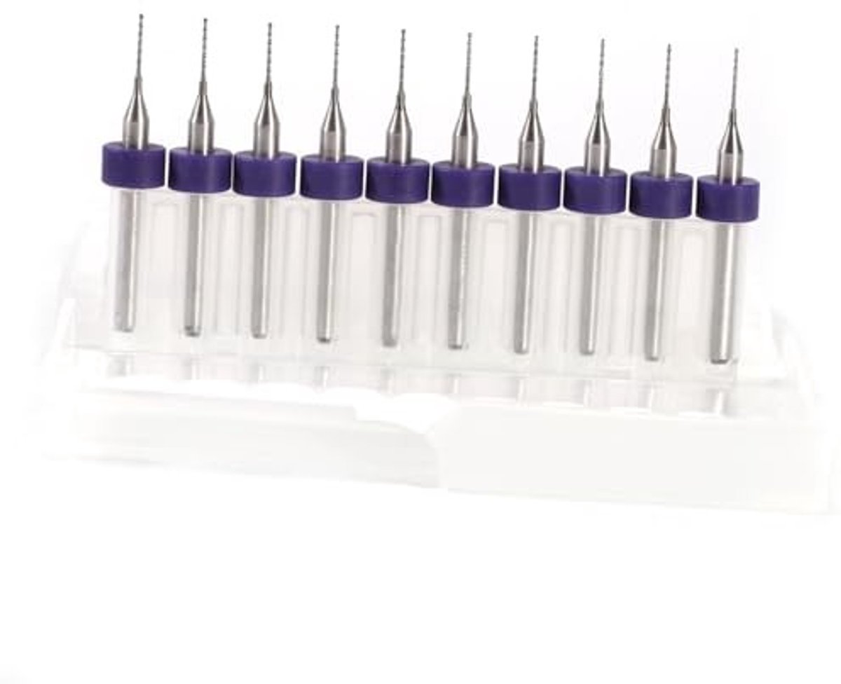 Dailygoods - 10-Delige Micro-Borenset voor PCB's van 0,1 mm tot 1,4 mm