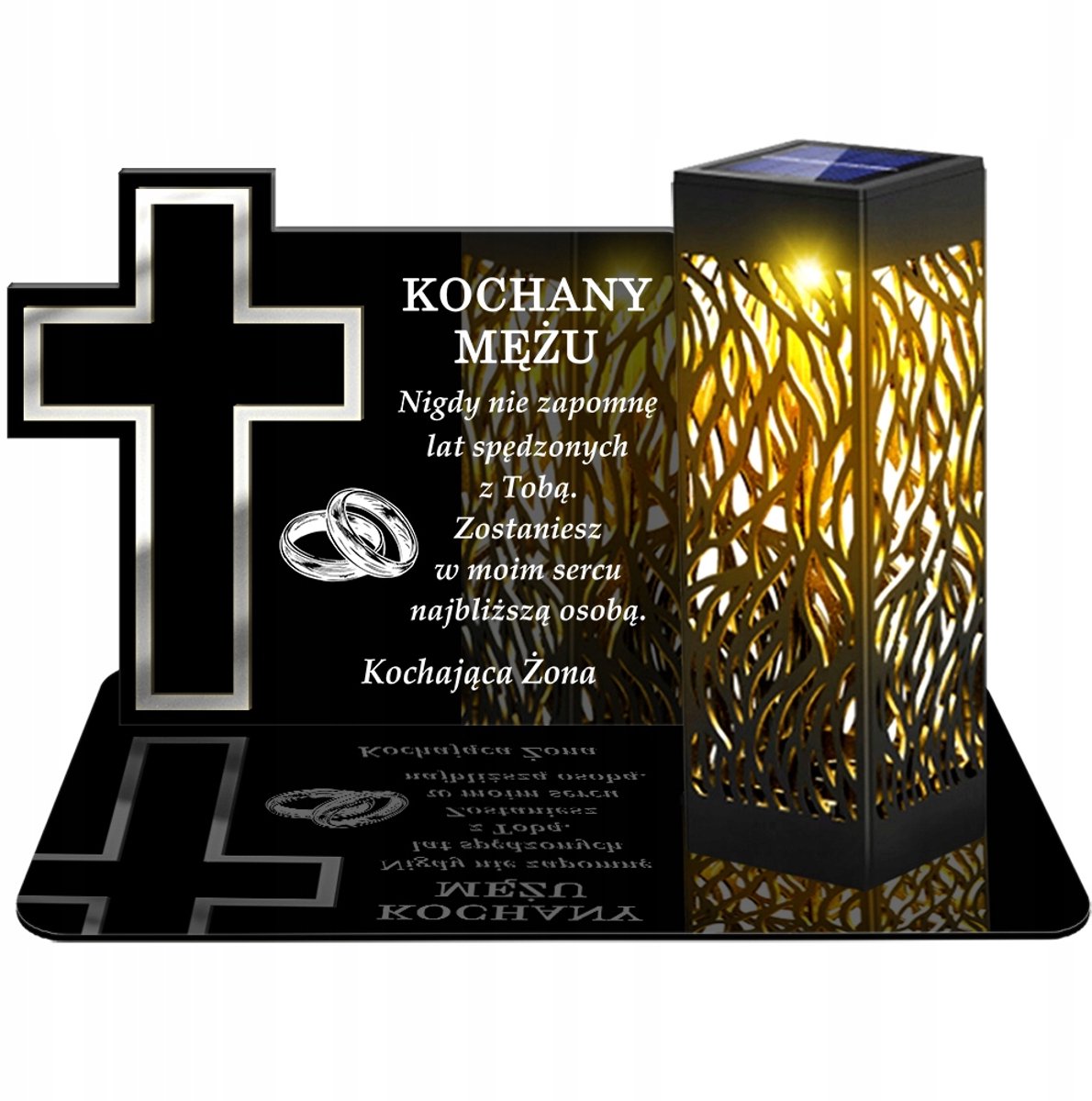 LED Solar Candle Cross 3D - Eeuwig licht voor het graf
