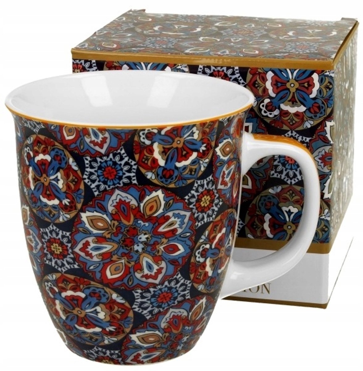 RANAK BLAUW Porseleinen Mok - 650ml - Elegant ontwerp