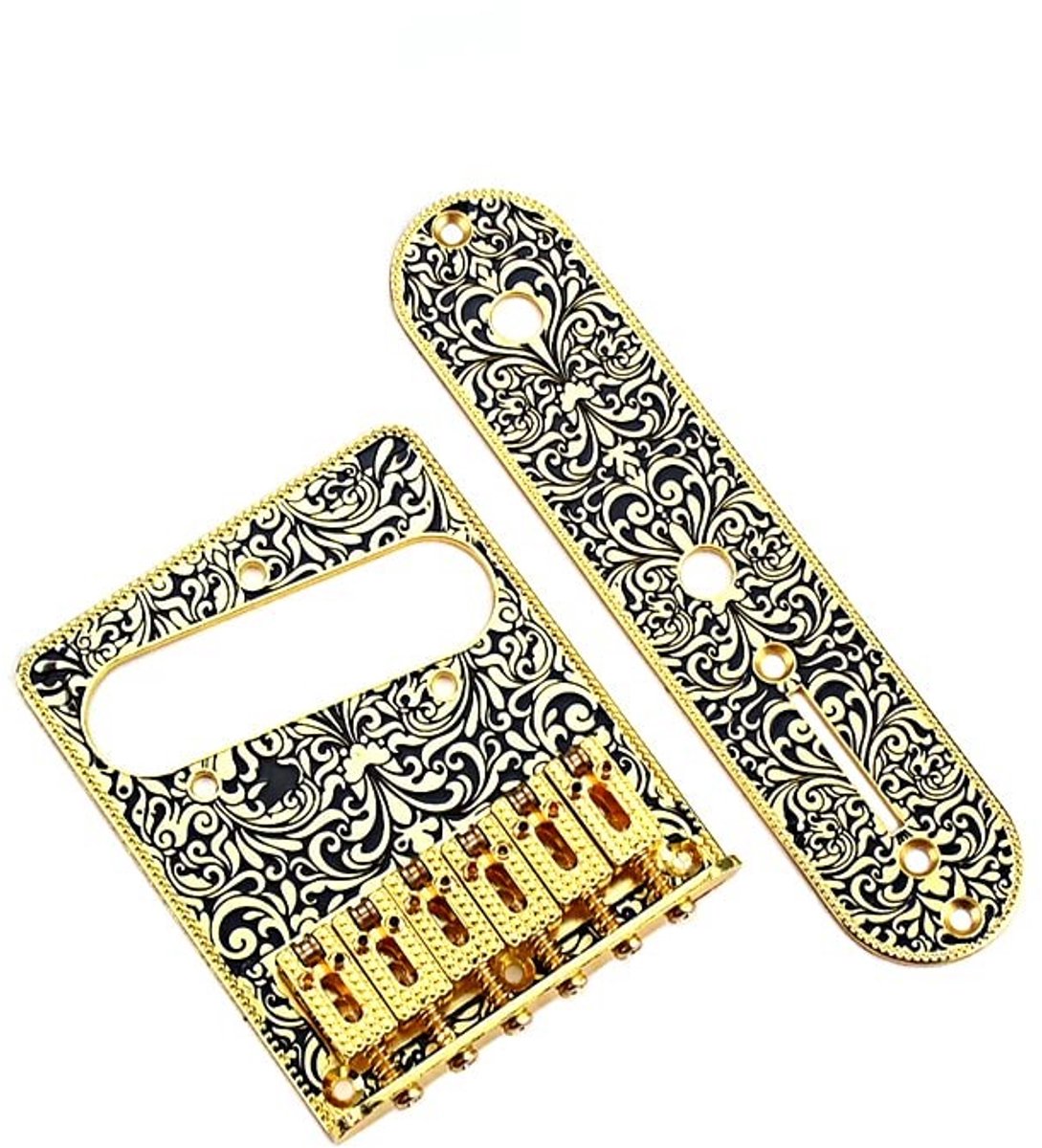 Dailygoods - Gitaarzadels - Bridge Control Plate - Hoogwaardige kwaliteit - Goudkleurig - Gitaaronderdelen - Duurzaam materiaal - Geschikt voor 6-snar...