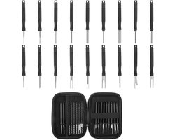 Dailygoods- Terminal Removal Tool 18-delig - Auto Kabel Plug Ontkoppelset - Pin Trekker - Reparatie Verwijderaar - Hoogwaardige Titanium Legering - Duurzaam - Kabelverwijdertool