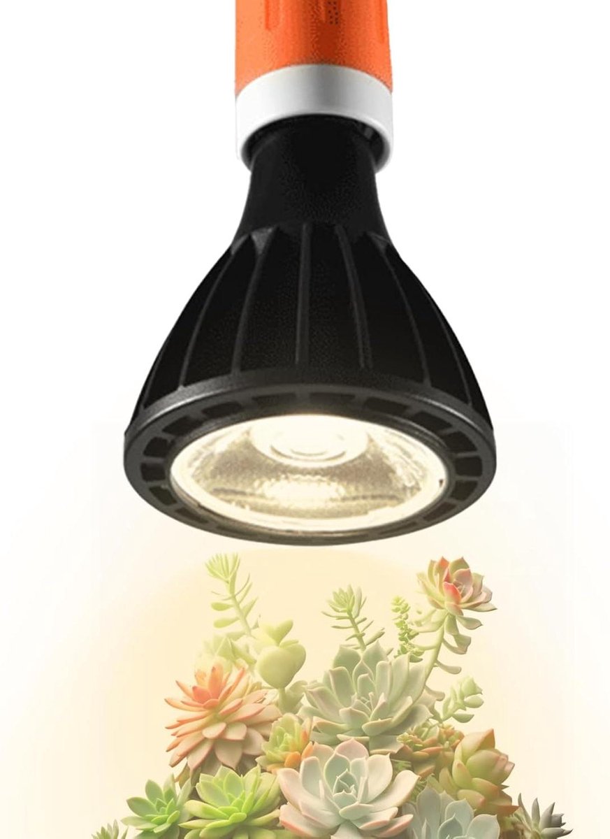 Plantlamp Groeilamp - Binnenverlichting Planten - Planten Kweken - Volledig Spectrum Licht - 18W - Zwart