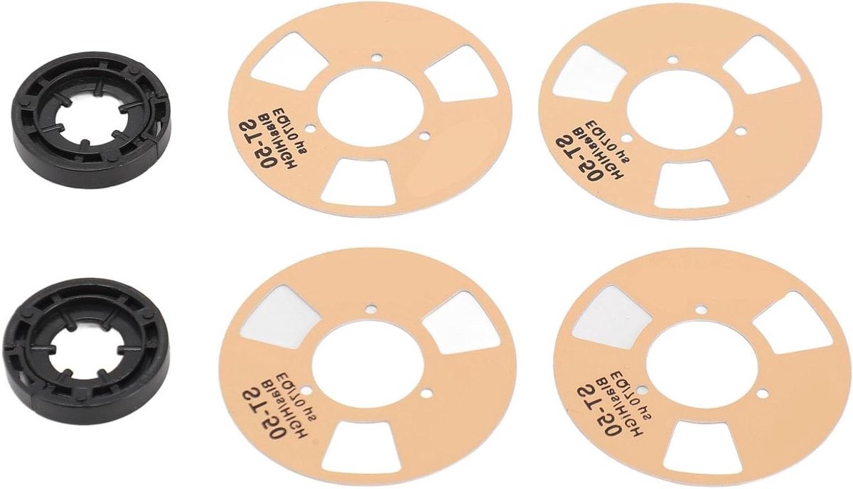 Metal Reel Cassette - Lege Band - Muziek Opnemen - Gouden Wielen - 40mm Diameter - Goud