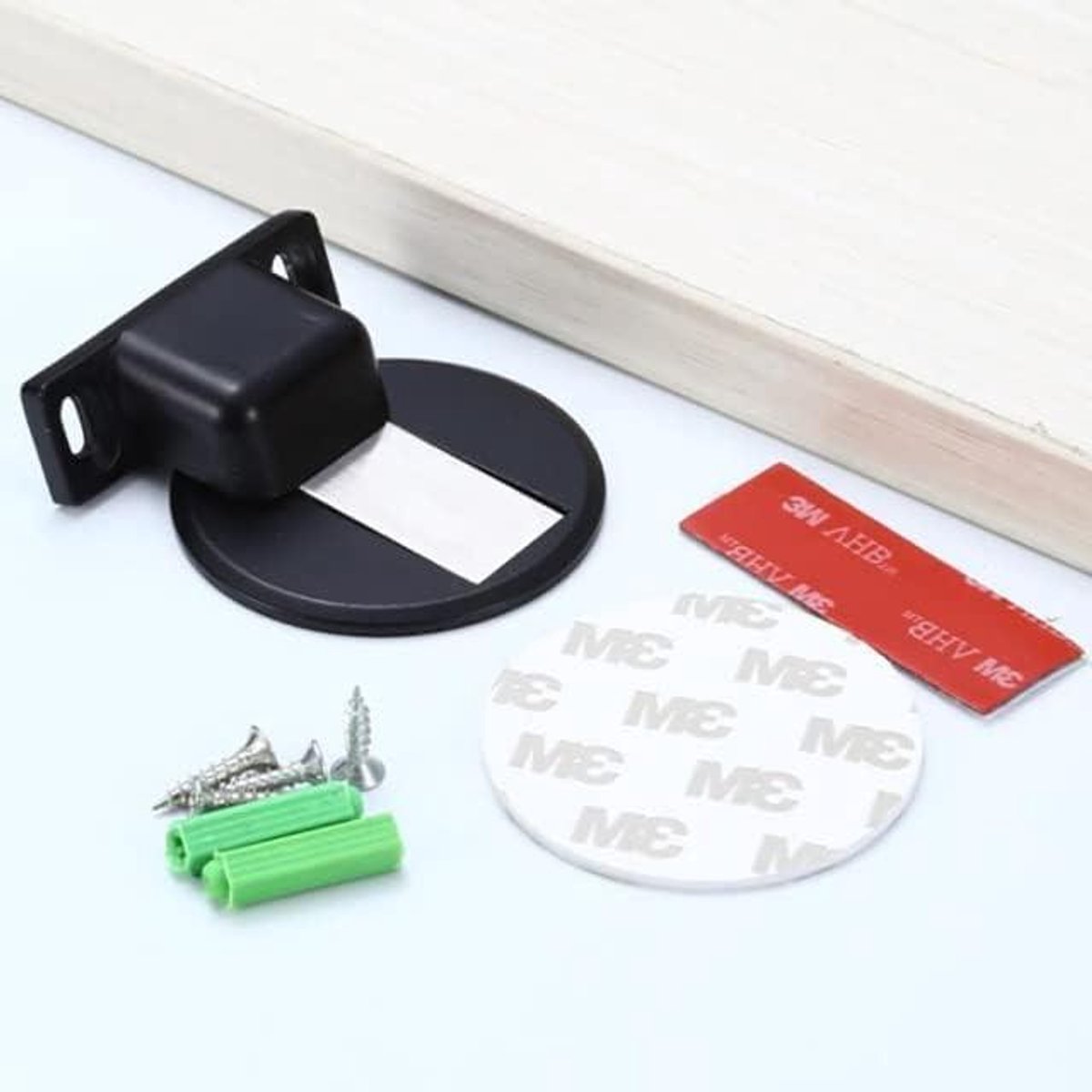 Deur Stopper - Deurhouder - Deuren Open Houden - Magnetische Bevestiging - 1 Gram - Zilverkleurig
