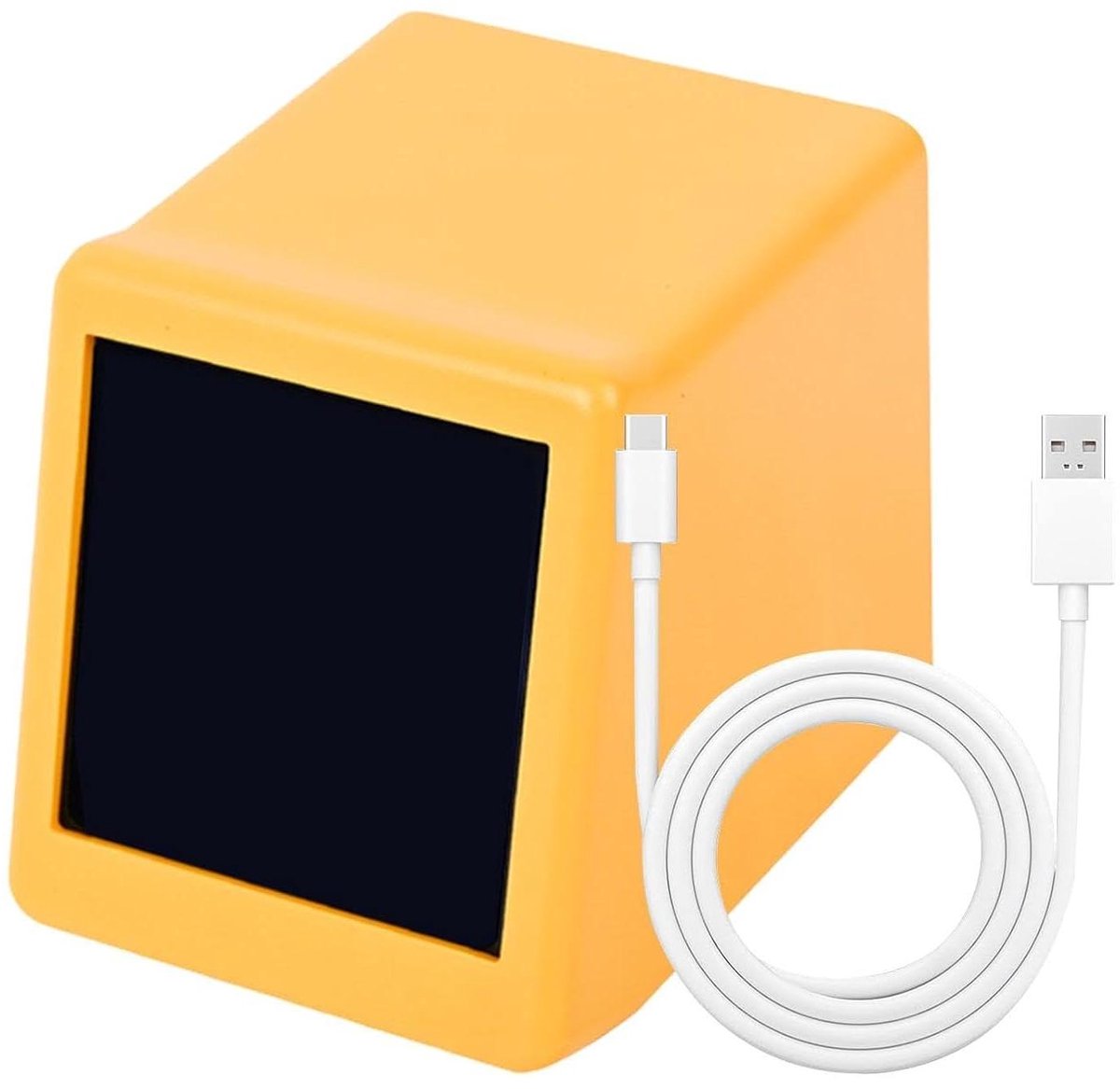 Weerstation Klok - Desktop Decoratie - Omgeving Monitoren - Realtime Weerupdates - 3.5x4.8x4 cm - Geel
