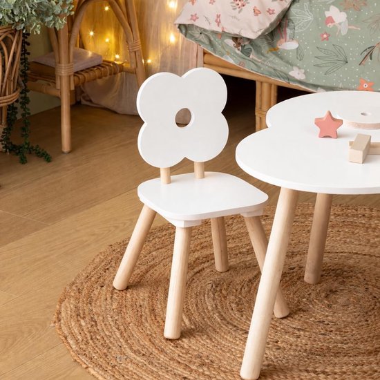 Atmosphera Ally - Kinderstoel - Bloemvorm - Wit van Atmosphera — afbeelding 4