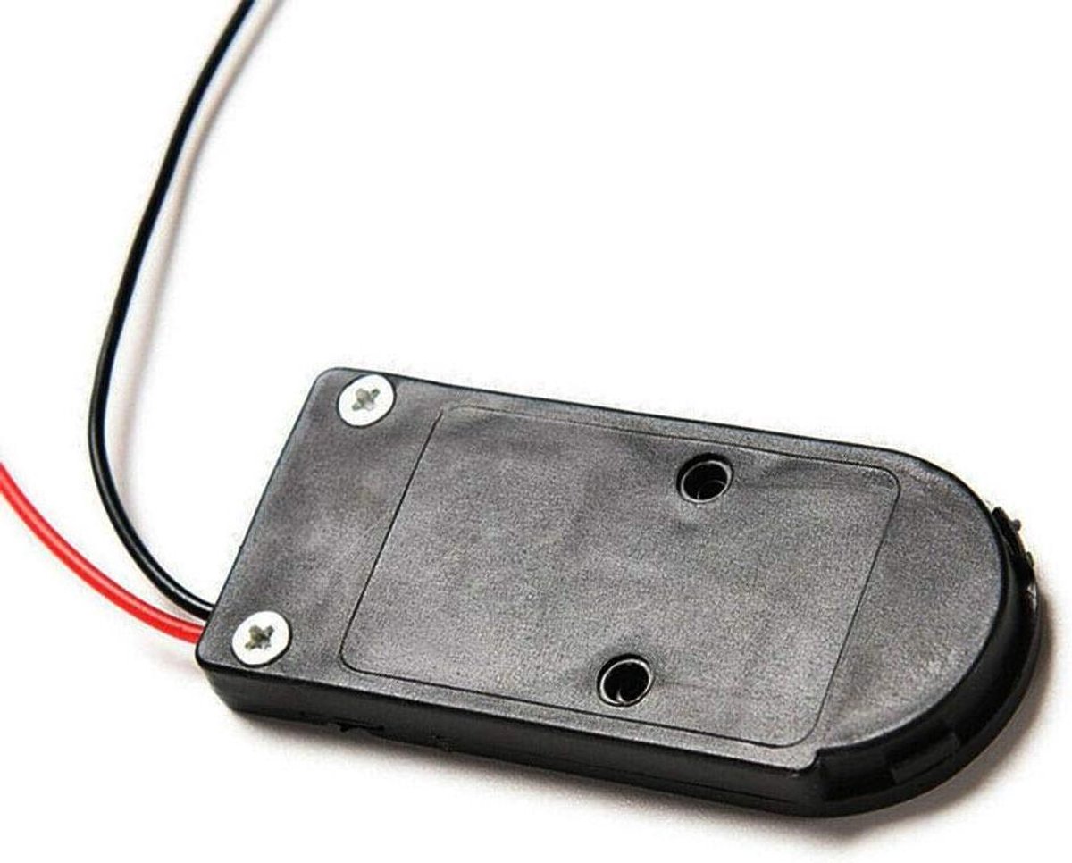 Batterijhouder - Knoopcel Houder - DIY Projecten - Met Aan/Uit Schakelaar - 20 Stuks - Zwart