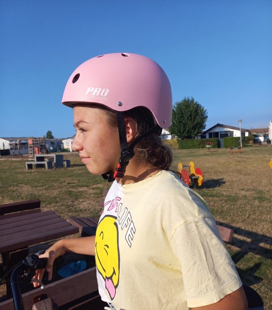 Fietshelm Kind Helm Meisjes Kinderhelm Skate Fiets Roze Pink Medium — afbeelding 2