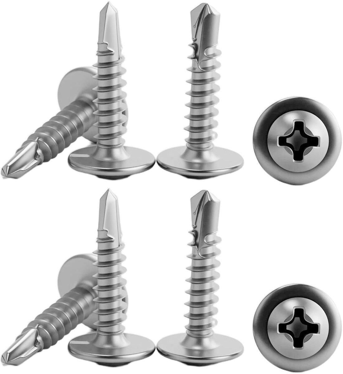 Dailygoods- Schroeven 110 Stuks - Zelftappende/Kruiskopschroeven - Roestvrij Staal - Metalen Plaatschroeven - Voor Hout/Metaal/Beton - Eenvoudige Installatie - Boorschroeven