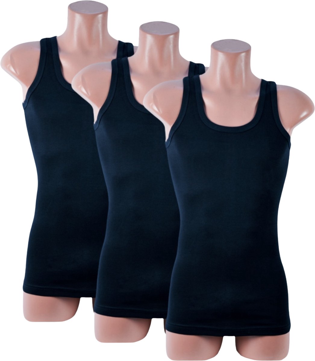 DONEX® Heren Hemden – 3 Pack – 100% Gekamd Katoen – Premium Kwaliteit – Zwart – Maat L