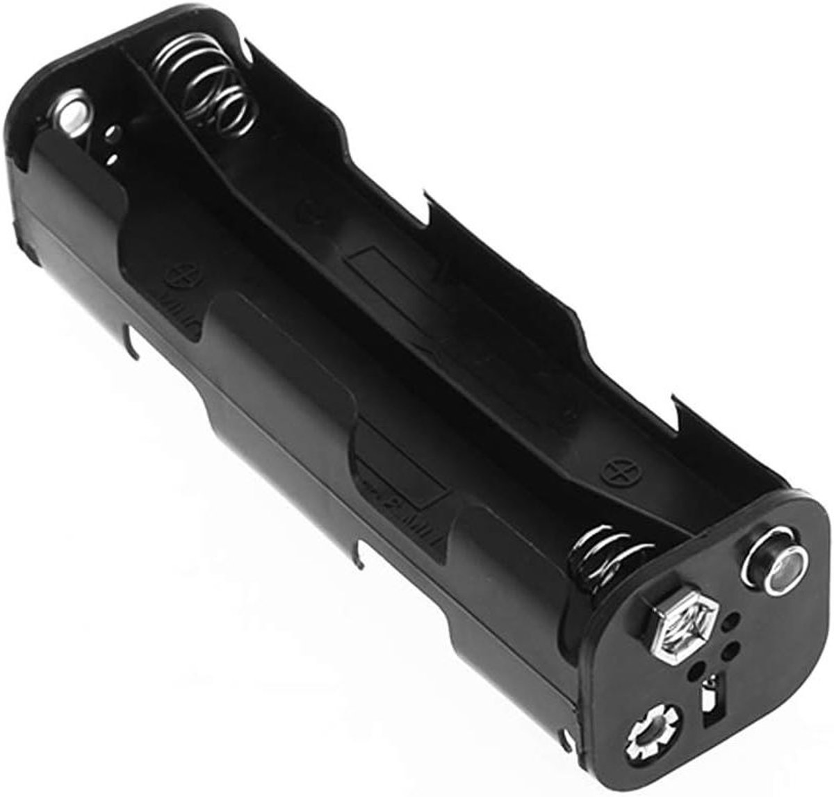 Batterijhouder - Batterij Box - Energie Opslag - Dubbel Laags Ontwerp - 8 AA Batterijen - Zwart