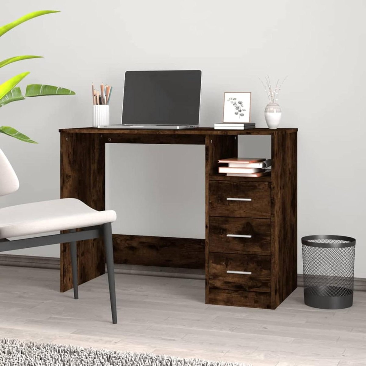 Bureau met laden - Werktafel computerbureau - Studeren en werken - Veel opbergruimte - 102 x 50 x 76 cm