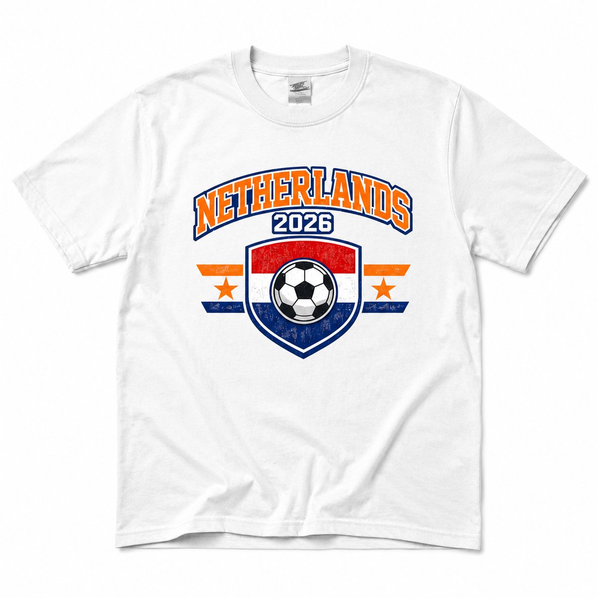 WK 2026 Nederland Shirt –Wit shirt – Oranje WK Shirt Dames en Heren – Holland Voetbal Fan T-Shirt – Nederlands Elftal Supportersshirt