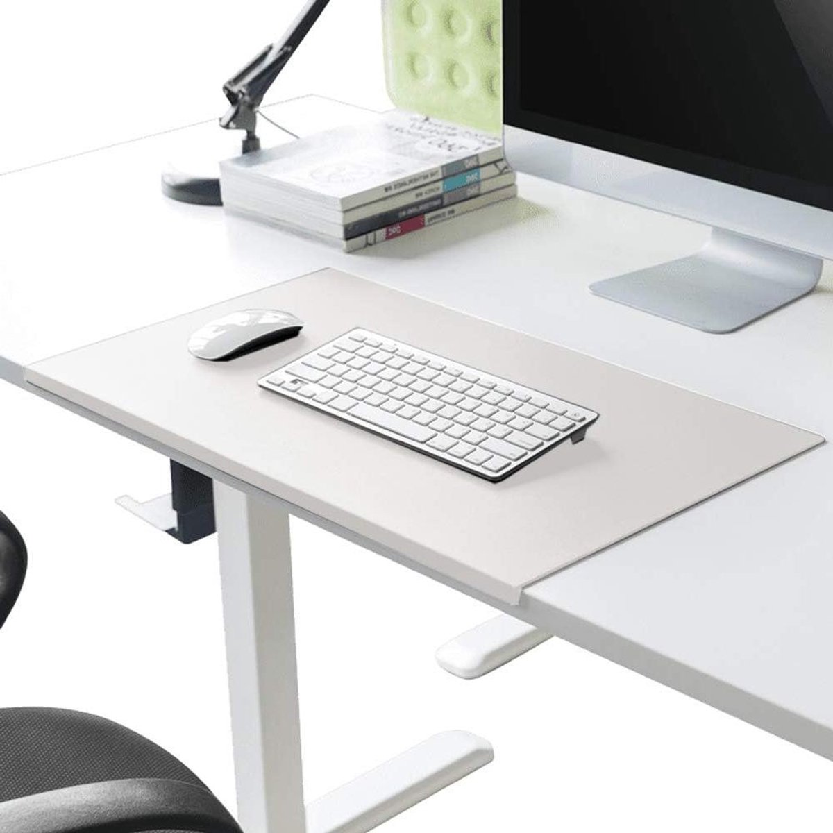 Bureauonderlegger - Bureau organizer - Bureau beschermen - Waterdicht en krasbestendig - 50 x 100 cm - Wit