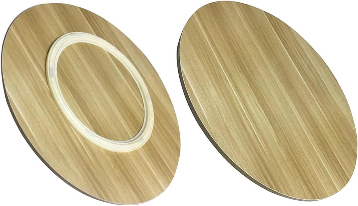 Dienblad Roterend - Draaiplateau Tafel - Gerechten Delen - 360 Graden Draaibaar - 100 cm Diameter - Walnoot