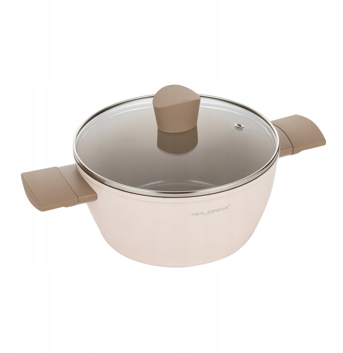 Florina Mokka Aluminium Pan 24cm 3.6L Keramische Coating - Geschikt voor Inductie