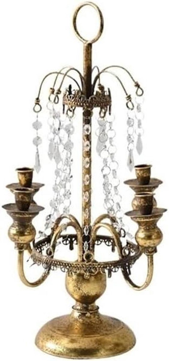 Kaarsenhouder - Kandelaar Ornament - Sfeer Creëren - Smeedijzer Kristal - 10x10x10 mm - One Color