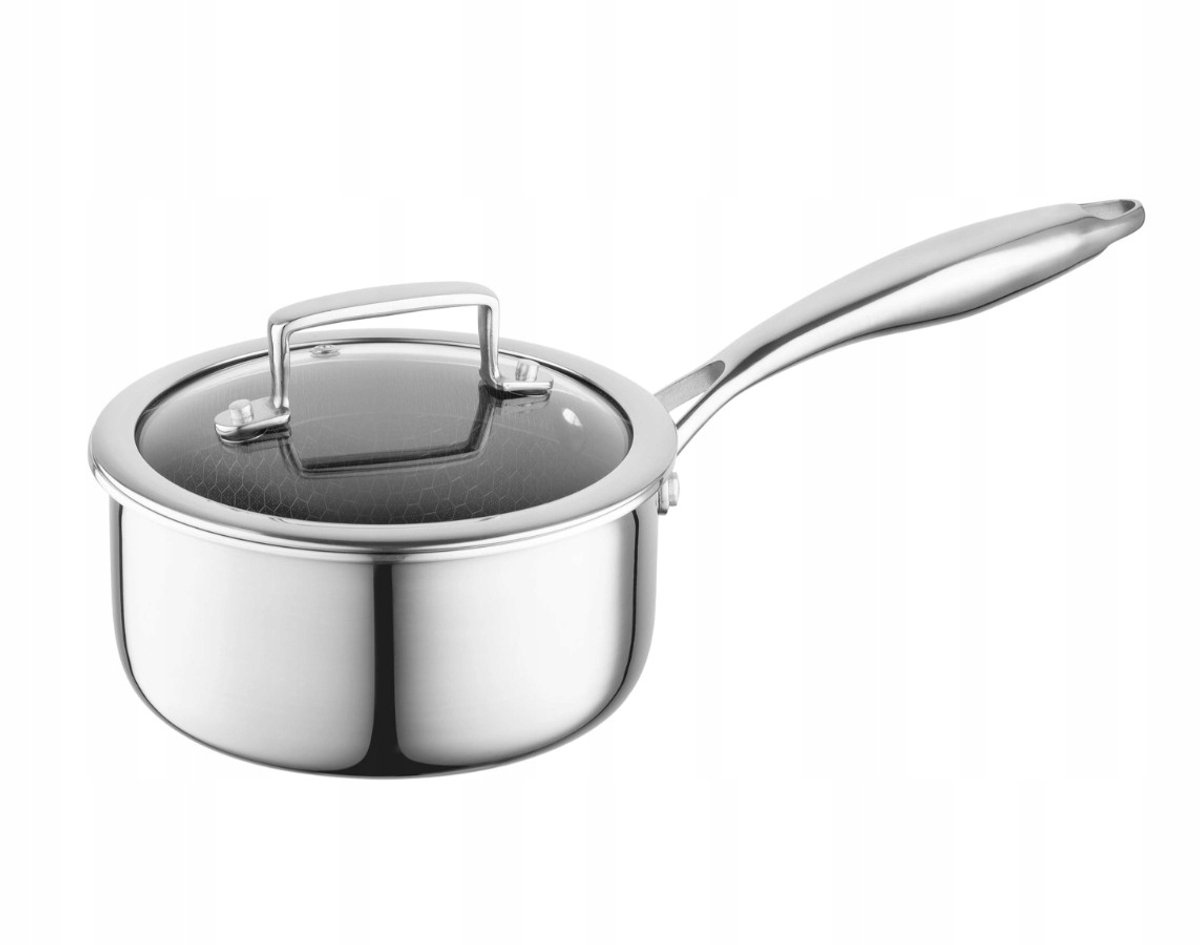 Florina Aristo Plus Stalen steelpan met deksel 16cm 1,5L