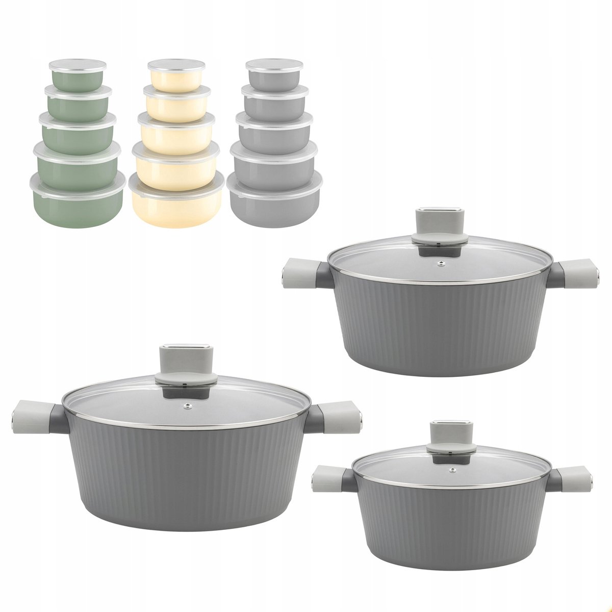 Florina Serrano Aluminium Pan 28 cm met Emalieren Beker Set