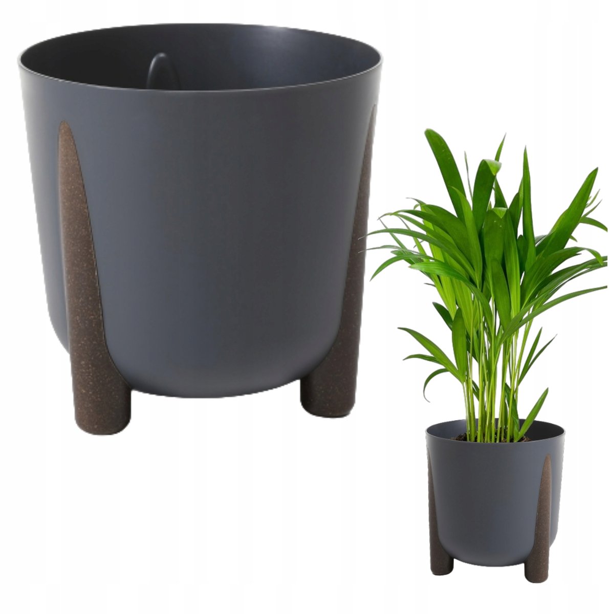 Antraciet Plantenbak op Poten 33cm - Stijlvol en Duurzaam