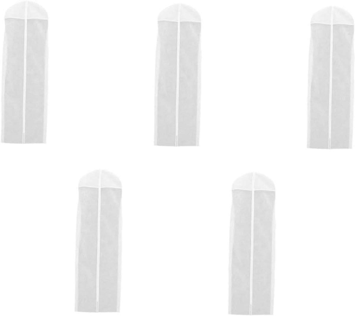 Kledinghoezen - Jurkhoezen - Trouwjurk Opbergen - Stofdichte Bescherming - 5 Stuks - Wit