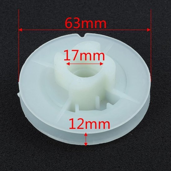 Terugslag Starter Katrol - Kettingzaag Onderdeel - Tuinonderhoud - Betrouwbare Vervanging - 63x17x12mm - Zwart — afbeelding 5
