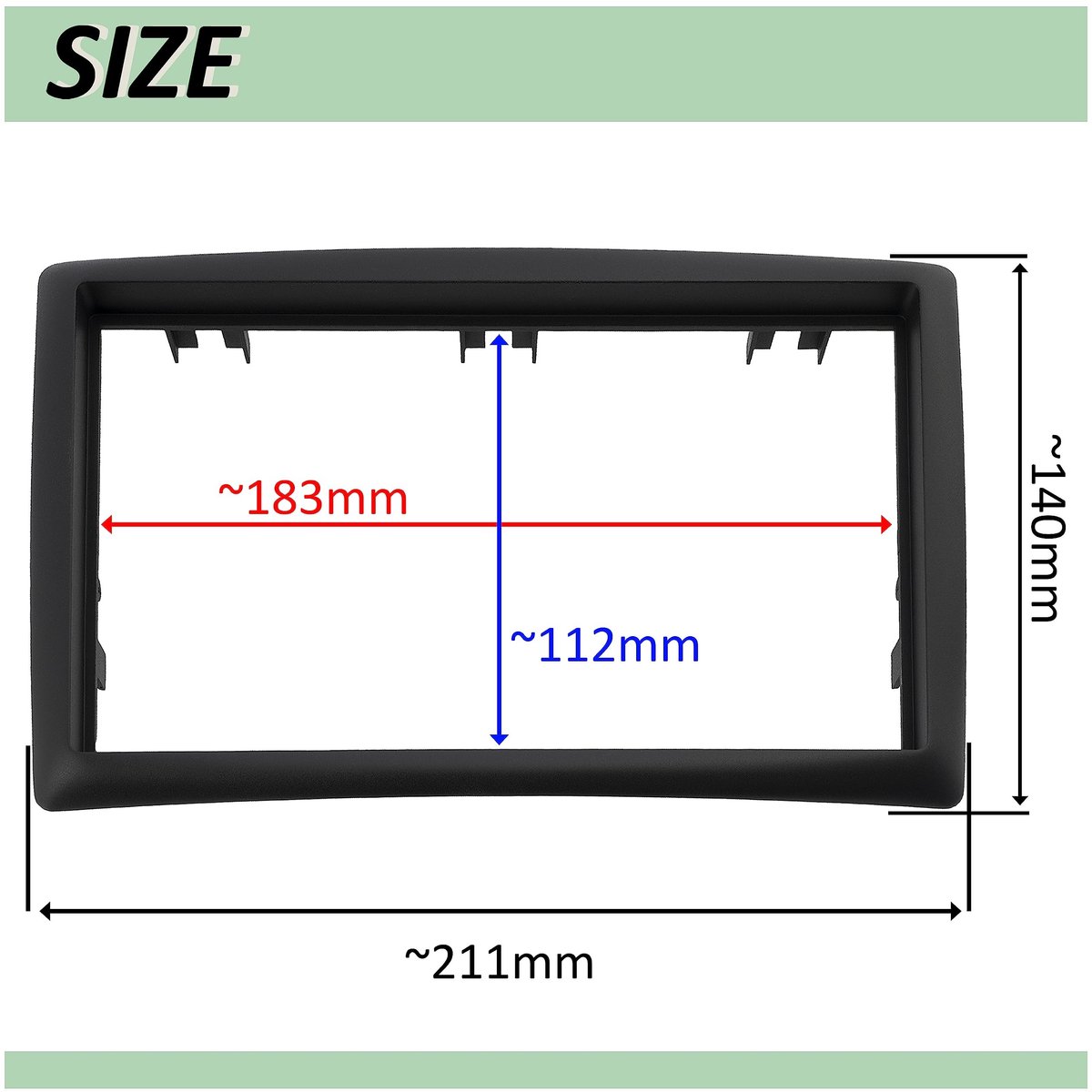 Dailygoods - Verloopadapter voor Autoradio - Compatibel met Renault Megane II - Kunststof Lijst - Eenvoudige Installatie - Perfect Voor Muzieklief...