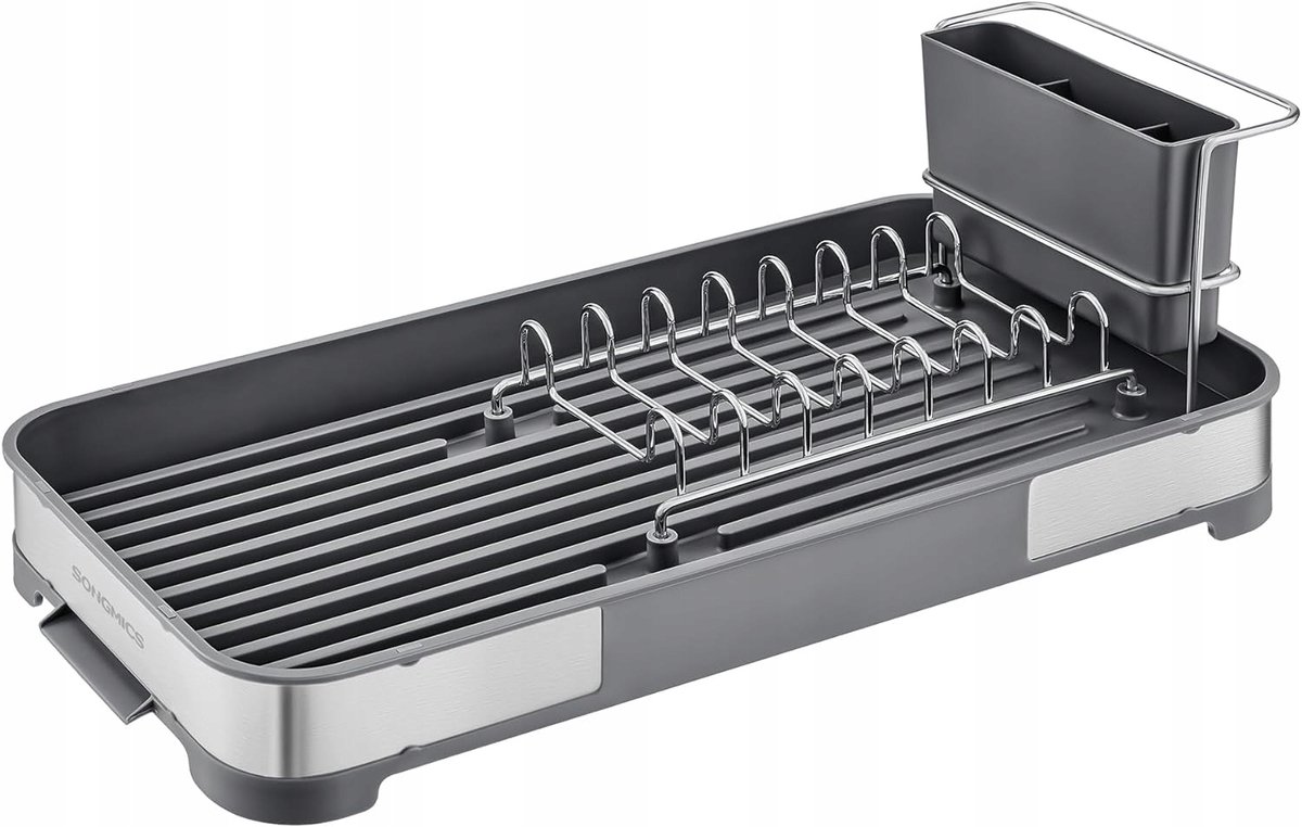 RVS Afdruiprek Keuken - Vaatwasser met Bestekhouder
