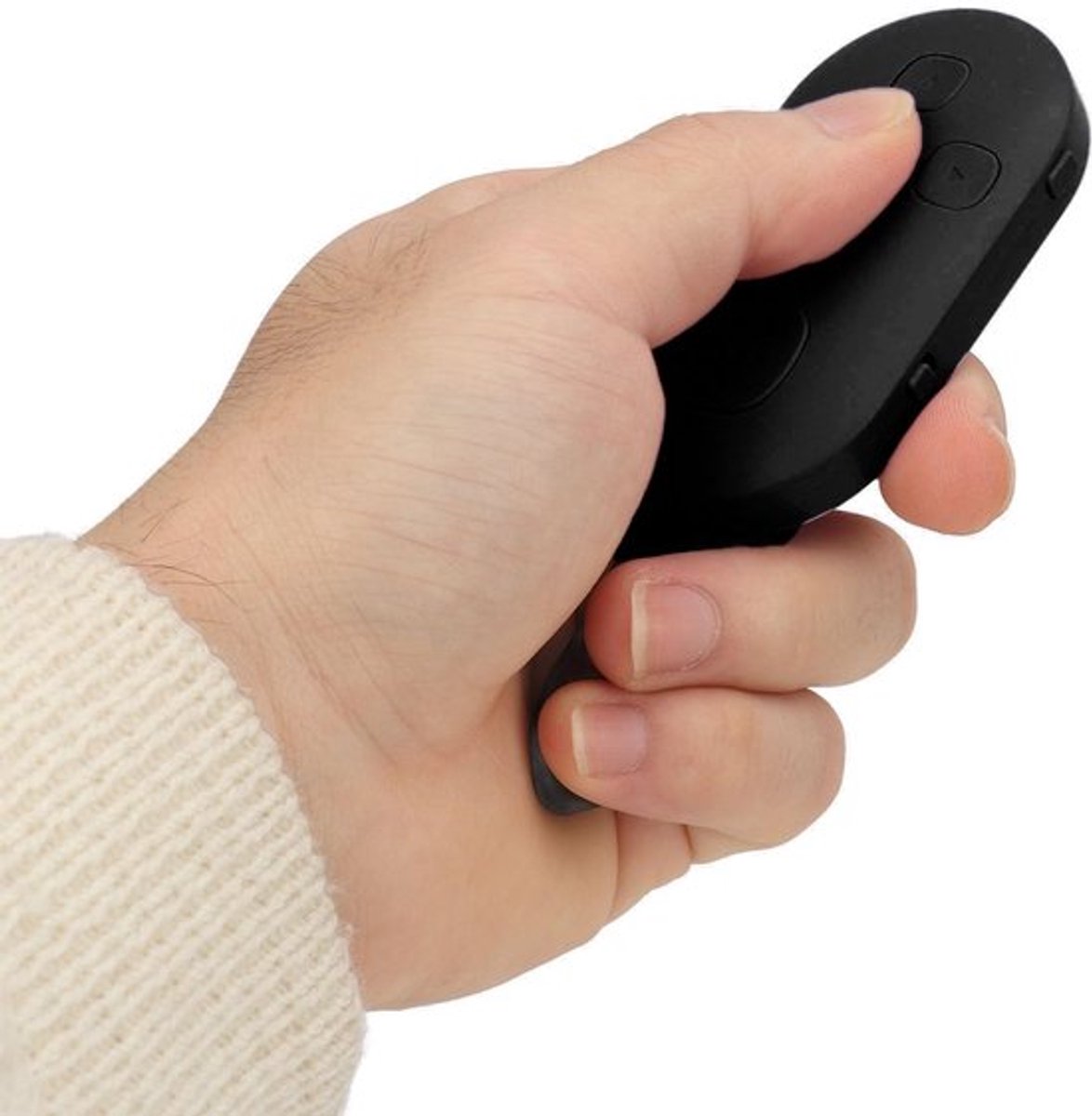 Scrollende Afstandsbediening - Bluetooth-app-paginaomzetter - Oplaadbare afstandsbediening-klikker - Zwart - Geschikt voor Smartphones en Tablets - Ide..