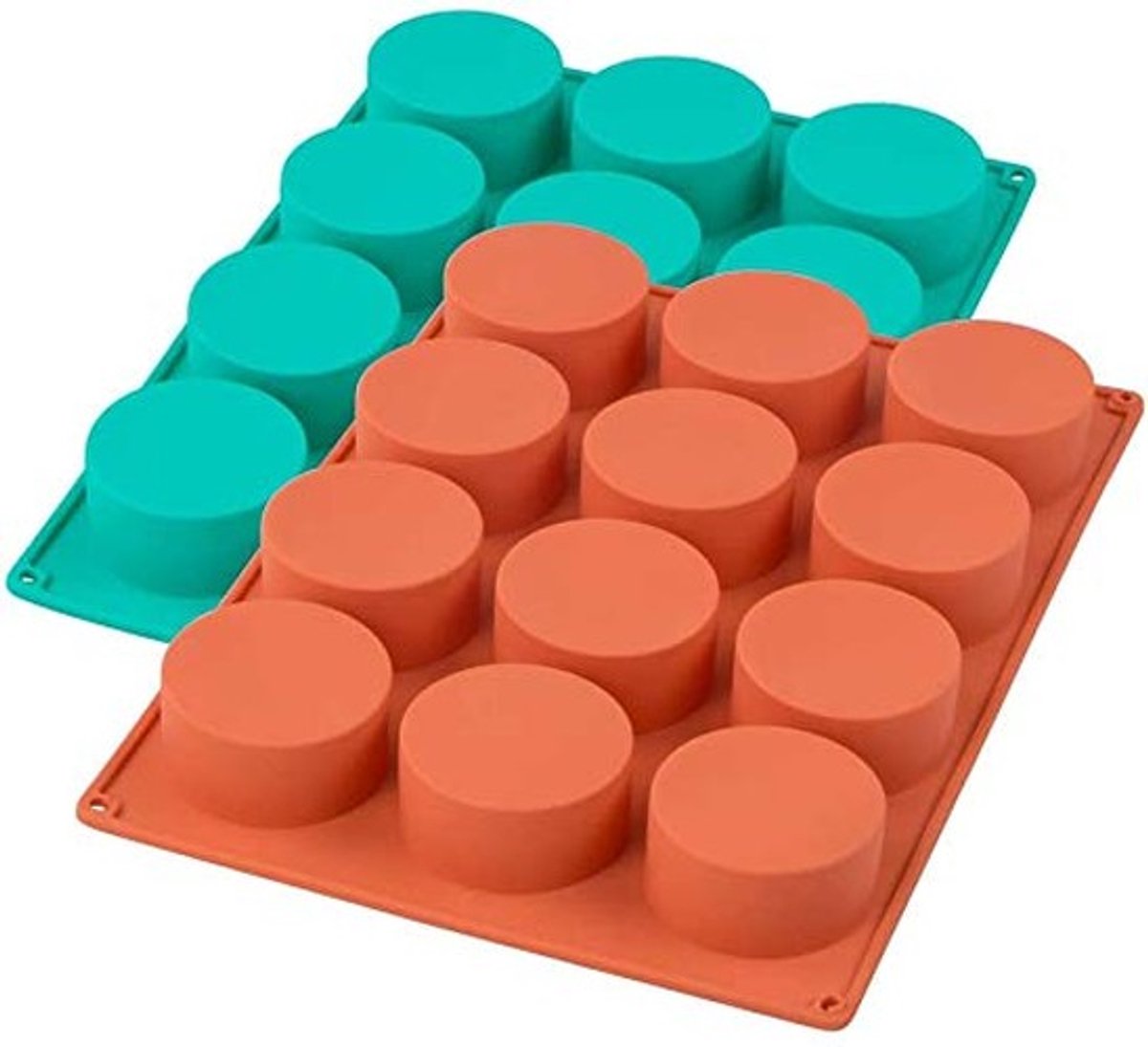 Dailygoods- Koekjesvorm Siliconen - Ronde Bakvorm - Cake Mallen - 2 Stuks - Voor Snoep/Jello - Antiaanbaklaag