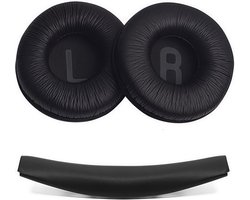 Vervangende Oorkussens en Hoofdband Kussen Geschikt voor JBL Tune 510BT, T500BT, T450, Tune 600 en JR300 - Comfortabele Ear Pads Set - Zwart