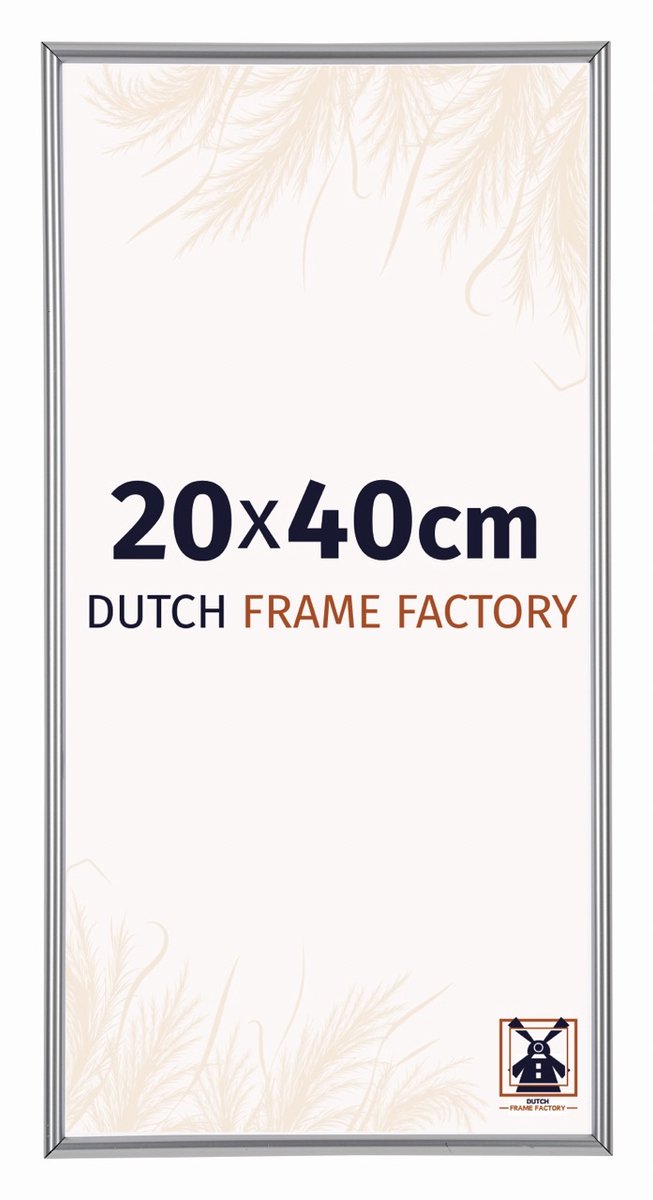 Dutch Frame Factory Fotolijst 20x40 cm - Kunststof - Zilver Hoogglans - Angers