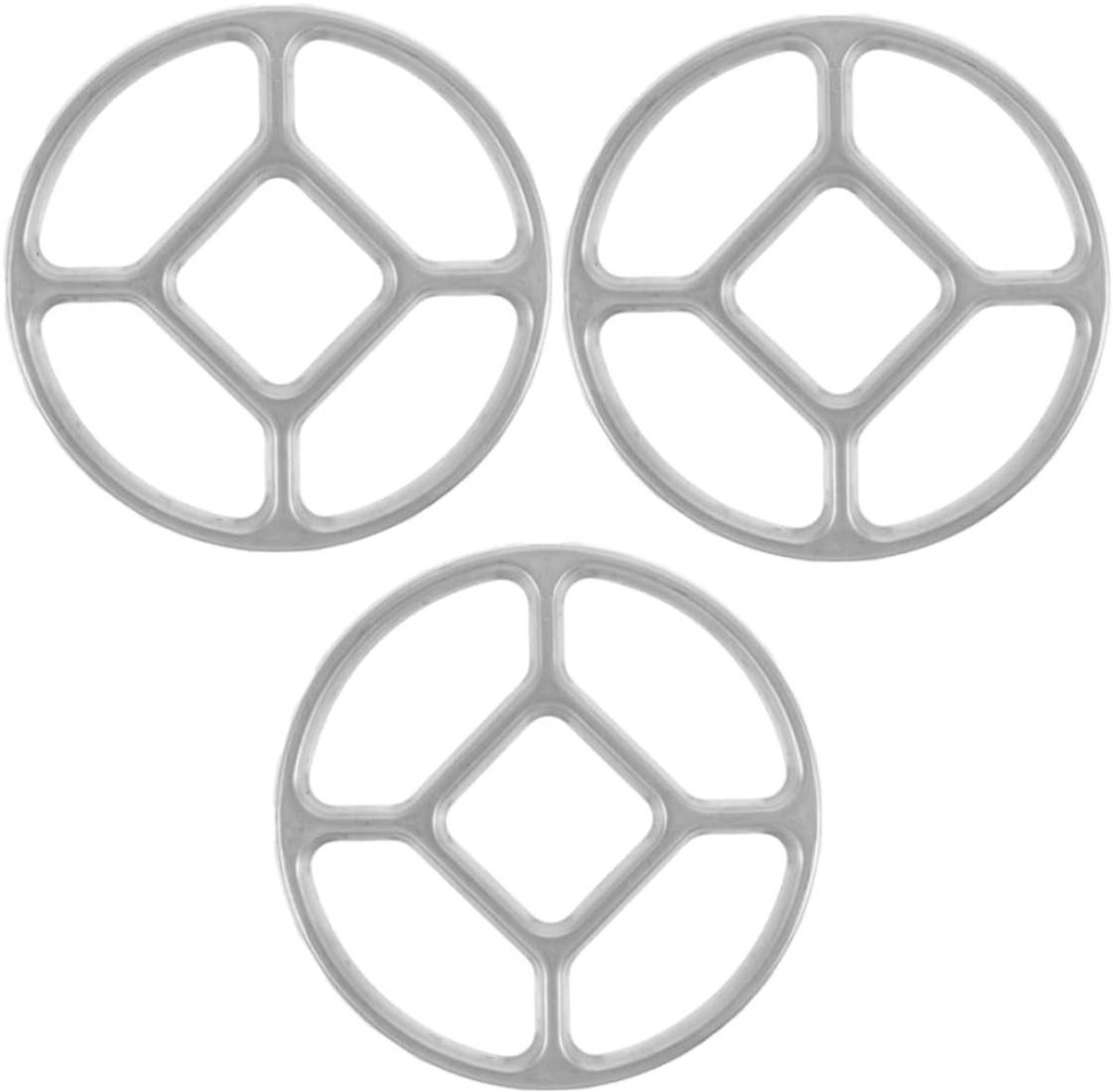 Kookring Gasfornuis Steelpanhouder Stabiel Koken Krasbestendig Ontwerp 15.4 x 15.4 cm Zilver