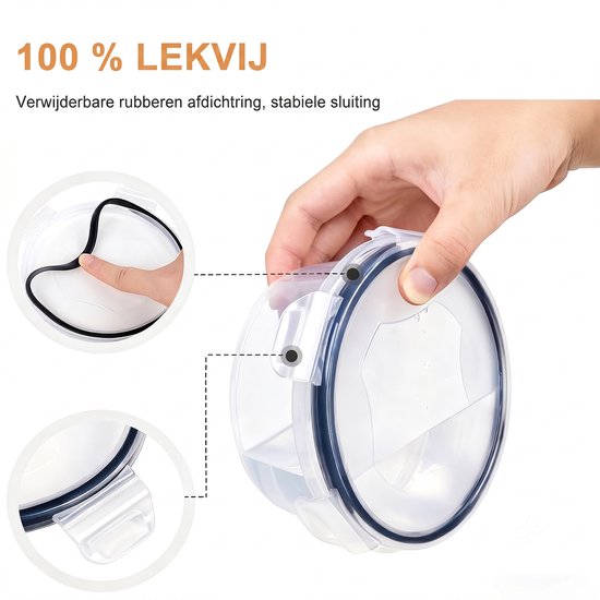 Set de 26 boîtes de conservation avec couvercle – Conteneurs alimentaires hermétiques pour cuisine et réfrigérateur – Boîtes de rangement transparentes pour aliments