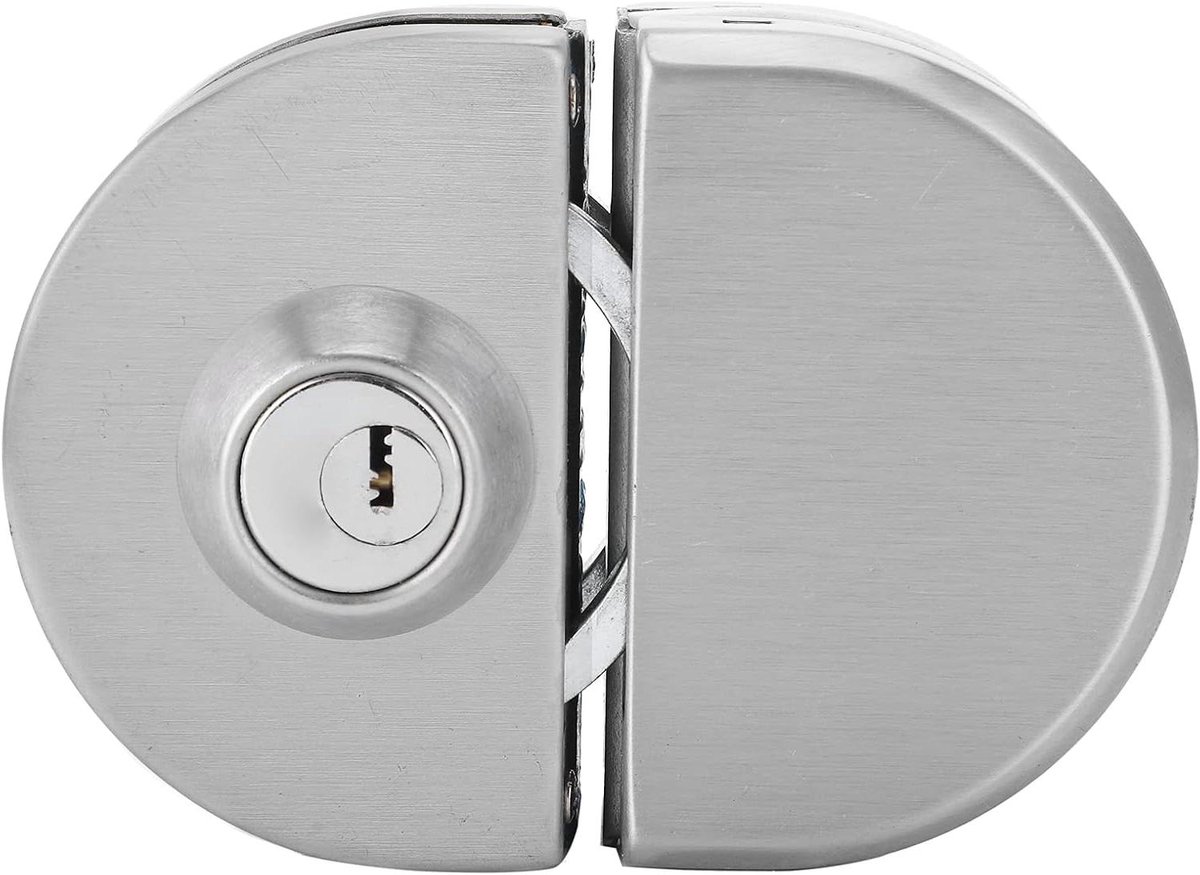 Glazen Deurslot - Frameloos Slot - Veilige Toegang - Roestvrij Staal - 10-12 Mm Deuren - Geborsteld