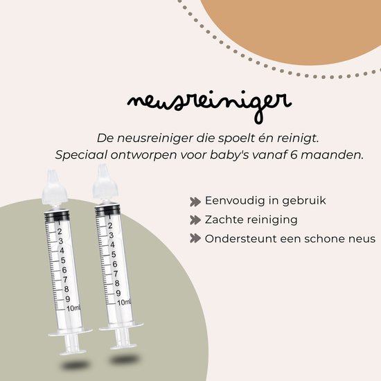 Jikkies ® - Neus Reiniger Baby- Neusreiniger - Neuszuiger - Snotzuiger - Snotneus - Loopneus - Verkouden - Verkoudheid - Neusspuit - Spuit - Neuspomp - Tegen Hooikoorts - Verlichtend - Veiligheid - Getest - 2 Stuks van Jikkies — afbeelding 2