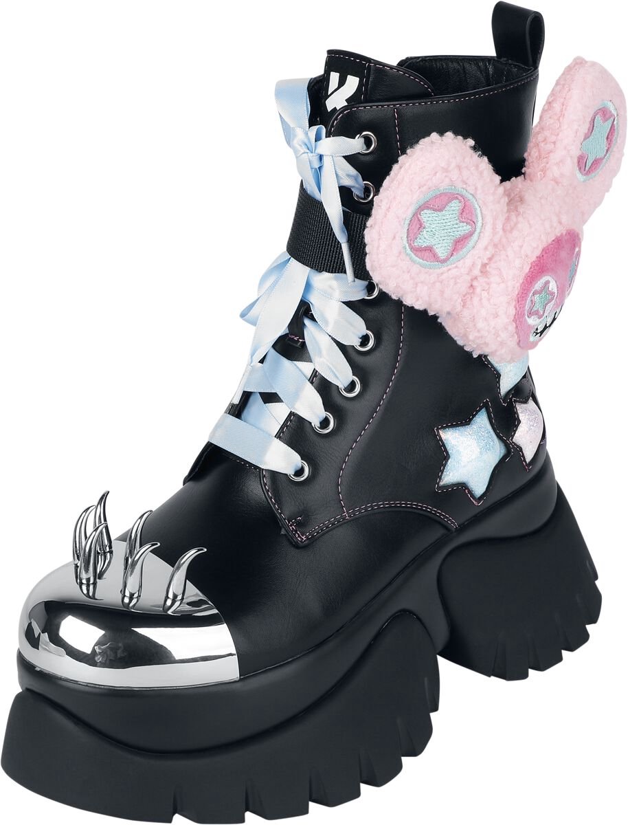 KOI Frunkrocker Sidekick Platform Boots Dames Laars - zwart - EU39