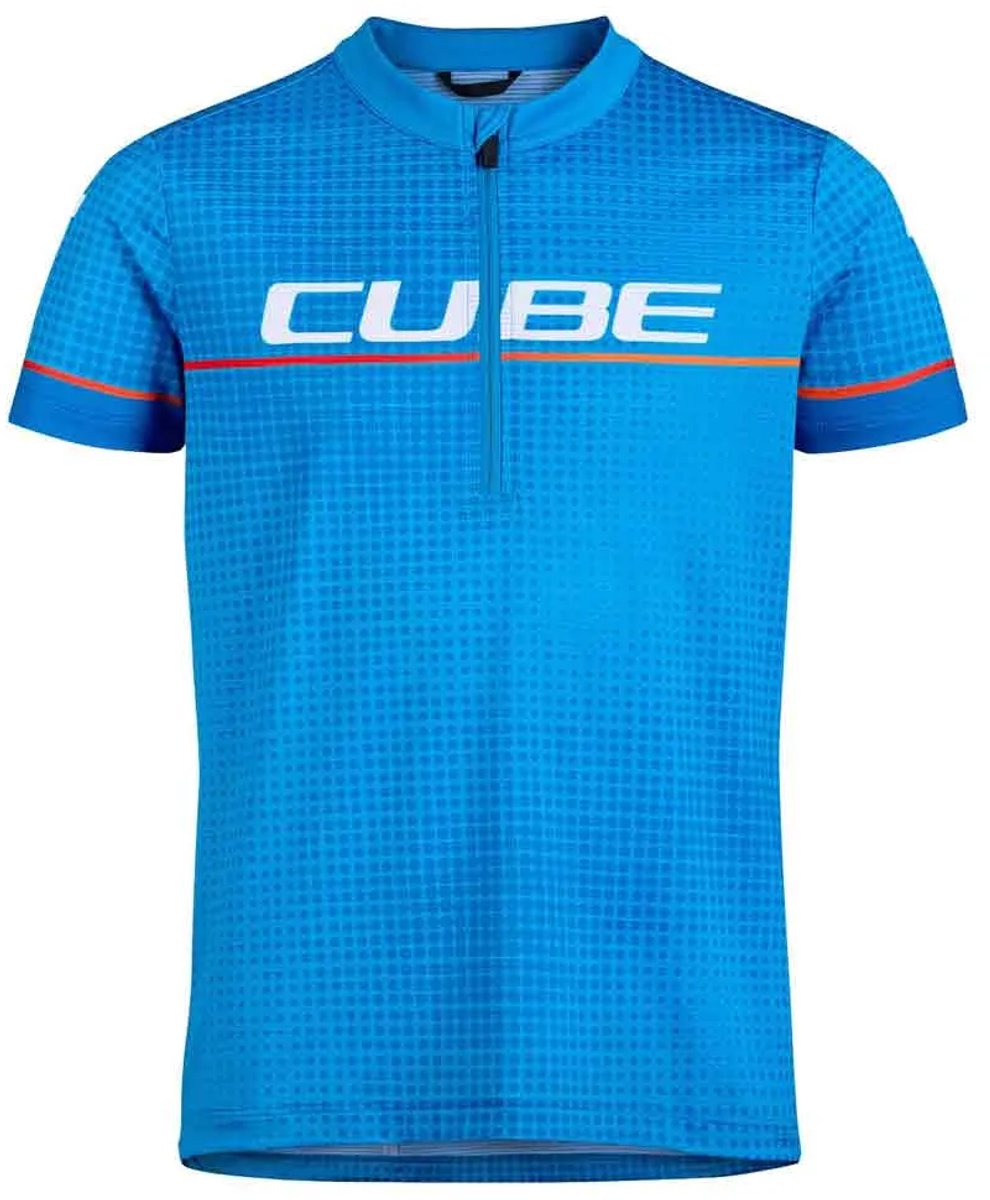 Cube Road/xc Korte Mouw Wielertrui Blauw 7-8 Years Jongen