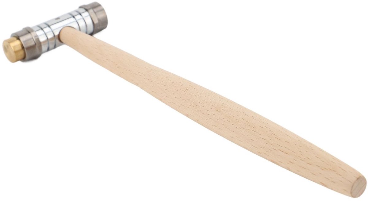 LIVIA HOME- Dubbele Hamer - Ergonomisch Ontwerp - Zacht Oppervlak - Dubbelzijdige Kop - Beukenhout - Comfortabele Grip
